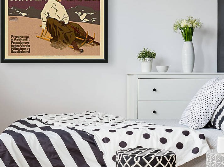 Winter in Bayern travel poster by VINTAGE POSTER