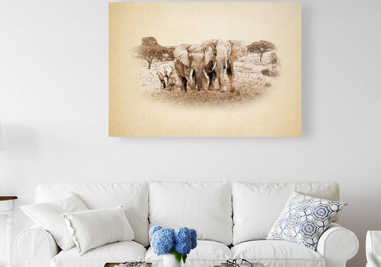 Elephants african animals elephant by Radiy Bohem