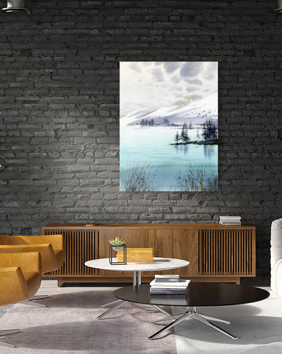 Turquoise mountain lake by Eugenia Gorbacheva