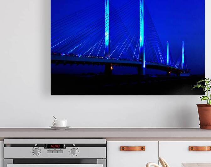 Indian River Blue Bridge at Night 5326 by Bill Swartwout Photography