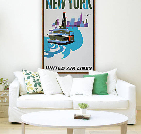 United Airlines Poster for New York by VINTAGE POSTER