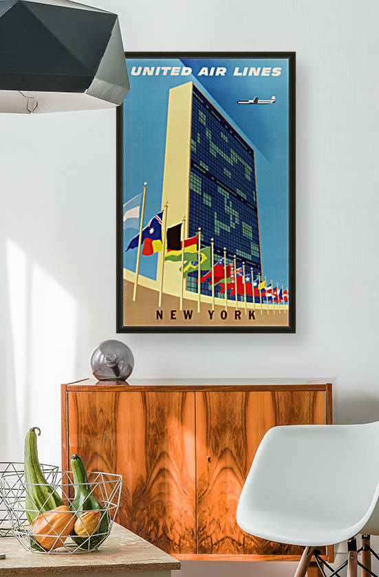 United Airlines Poster New York by VINTAGE POSTER