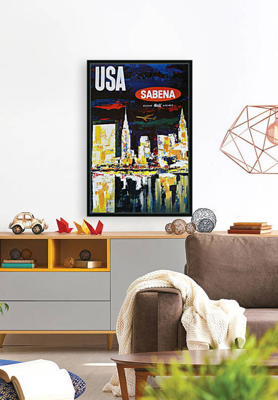 Sabena original vintage poster for USA Manhattan by VINTAGE POSTER