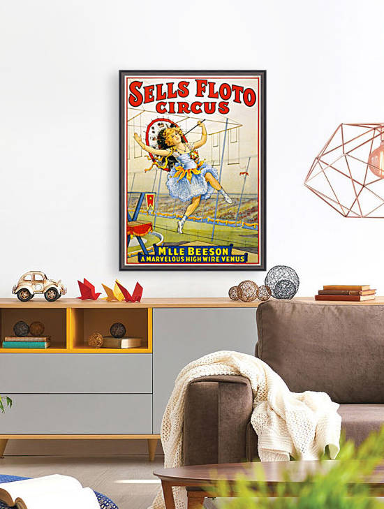 Sells Floto Circus Mlle Beeson A Marvelous High Wire Venus 1921 by VINTAGE POSTER