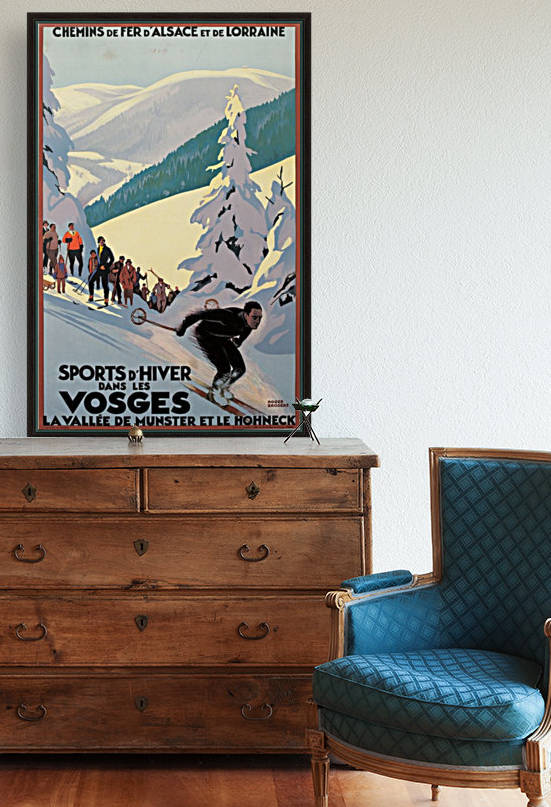 Winter Sports in France Vintage Poster by VINTAGE POSTER