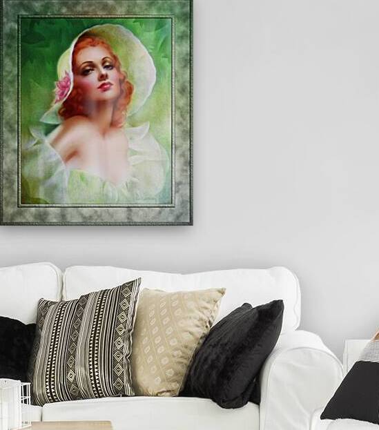 Red Headed Woman by Pearl Frush Brudon Vintage Xzendor7 Old Masters Reproductions by xzendor7