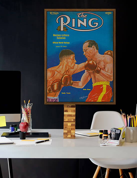 1953 The Ring Magazine Boxing Cover Art by Row One Brand