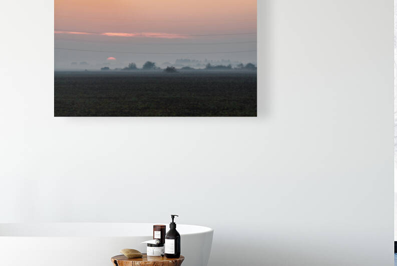 Sunrise over powers poles by Catalin Ene