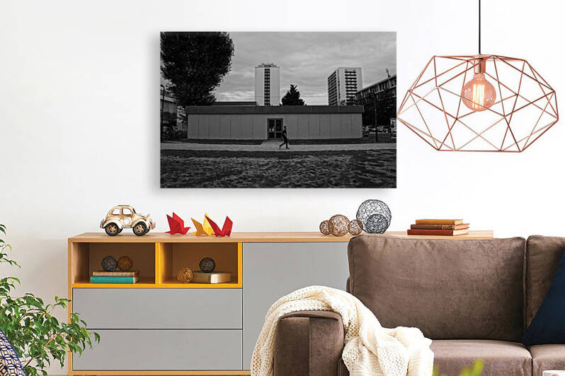 Walking between buildings Strasbourg France by Cedric Doz