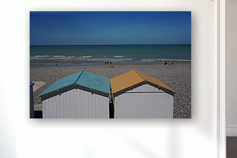 Beach cabins in Normandy by Cedric Doz