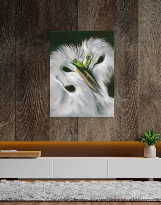 Great Egrets in Love by MM Anderson