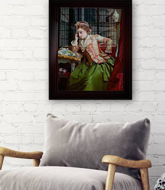 A Pensive Moment by Gustave Jacquet Remastered Xzendor7 Classical Fine Art Old Masters Reproductions by xzendor7