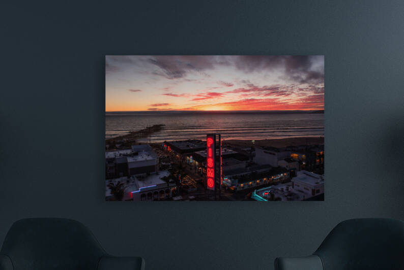 Pismo Sign and Pier by dronesey