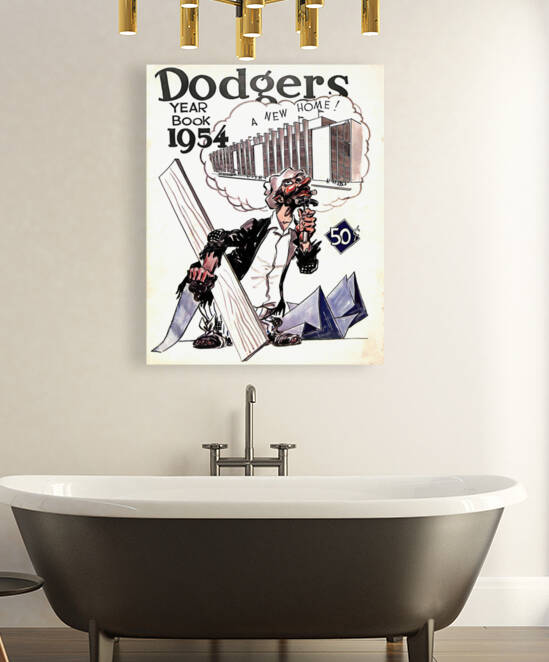 1954 BROOKLYN DODGERS Program by The Dinger Studios