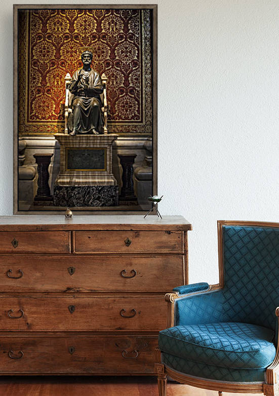 Ancient statue of Saint Peter, St. Peter's Basilica; Rome, Italy by PacificStock