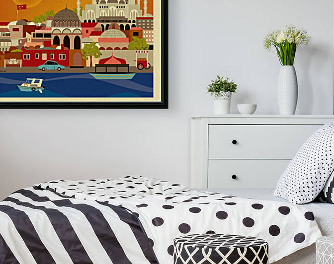 Skyline Istanbul Art Print by VINTAGE POSTER