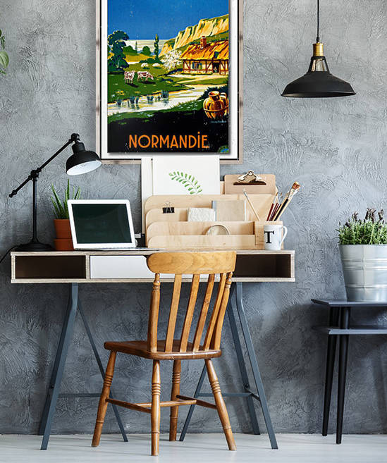 France Normandy Vintage Travel Poster by VINTAGE POSTER