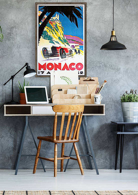 Monaco Grand Prix 1932 auto race rally art poster by VINTAGE POSTER