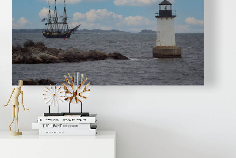 Salem s Friendship sails past Fort Pickering Lighthouse by Jeff Folger