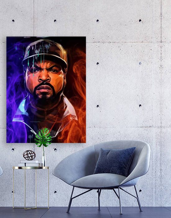 Ice Cube -Digital Portrait Ik Okafor by Valeda Williams