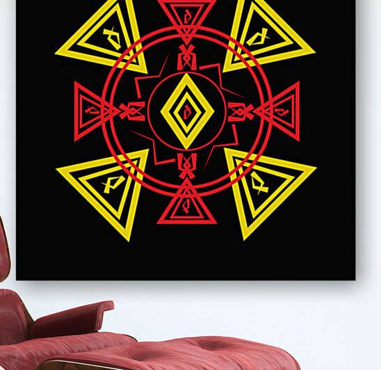 Magic runes  Mystical geometry sign  Alchemy mystical symbol by Eskimos
