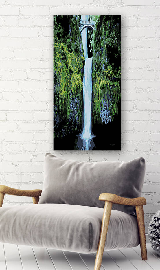 Multnomah Falls Double Cascade by ArcheanArt