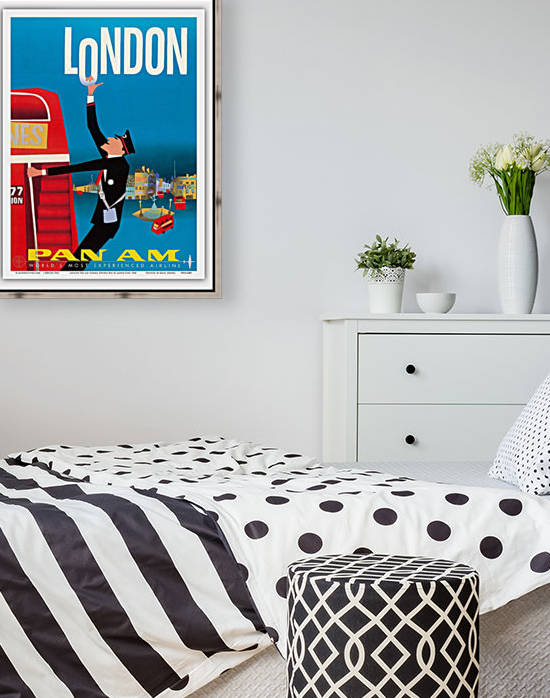 London Pan American travel poster by VINTAGE POSTER