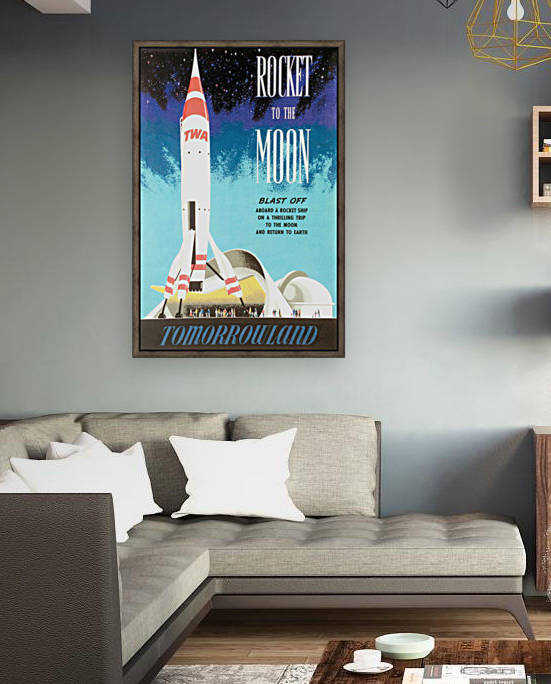 Rocket to the Moon Tomorrowland poster by VINTAGE POSTER