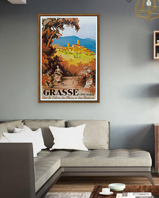Grasse French Riviera art deco poster by VINTAGE POSTER