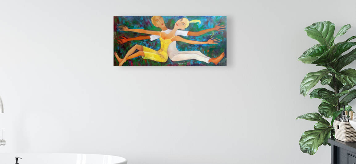 88.We love so much2022 year 160X70cmOriginal Painting Oil on Canvas14000  by ZAKIR AHMEDOV