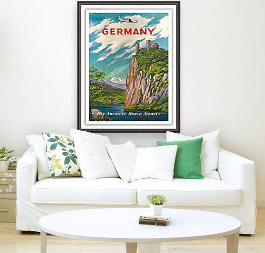 Germany Pan American World Airways vintage travel poster by VINTAGE POSTER
