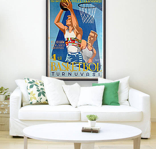 Vintage poster for Basketball Tournament in Istanbul by VINTAGE POSTER