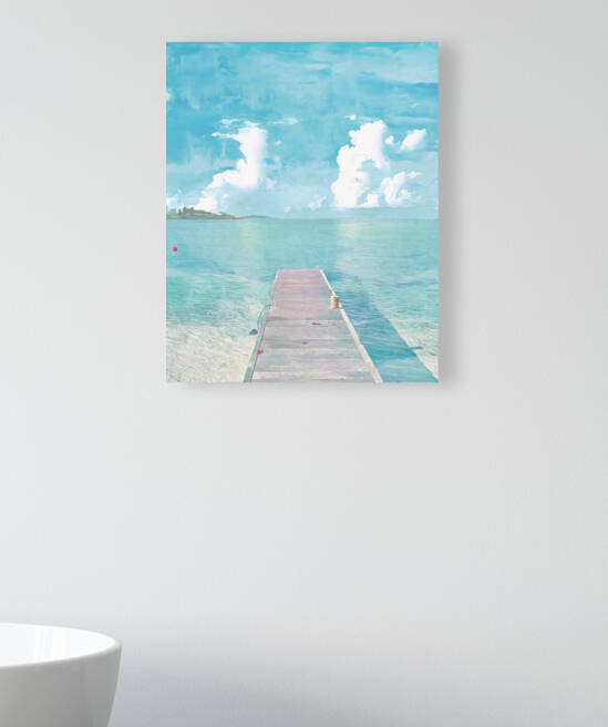 CARIBEAN SEA PIER SYMETRICAL CLOUDS by Sibcod