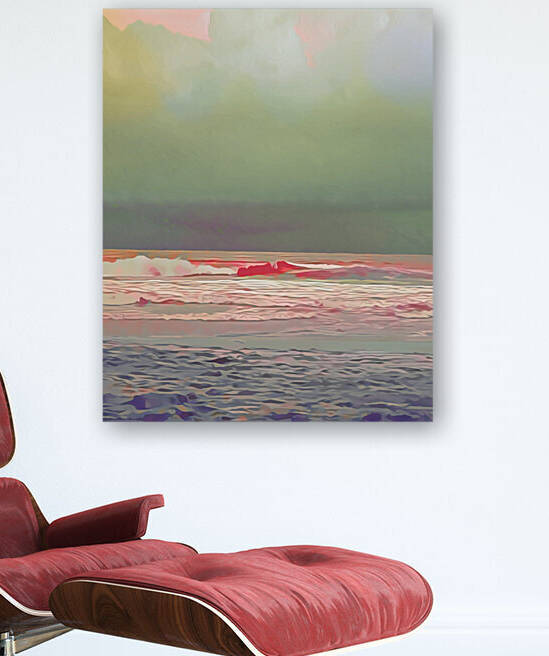 RED WAVE TROPICAL STORM SKY GREEN-portrait format by Sibcod