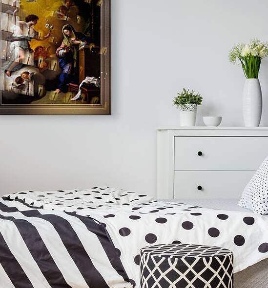 The Annunciation c1712 by Paolo de Matteis Remastered Xzendor7 Classical Fine Art Old Masters Reproductions by xzendor7