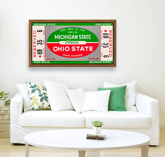 1959 Michigan State vs. Ohio State Football Ticket Art by Row One Brand