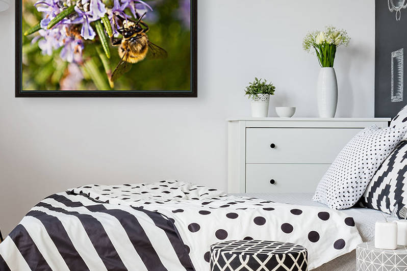 Bee on the Rosemary flower  by Tede