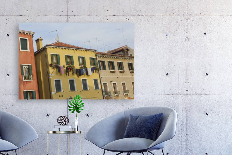 Venice Building in Yellow by Iris H Richardson