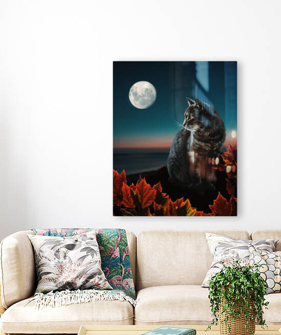 fall kitty by Vibrant Canvases