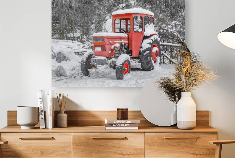 Tractor Parked Olympus Mount National Park Greece by Daniel Ferreia Leites Ciccarino