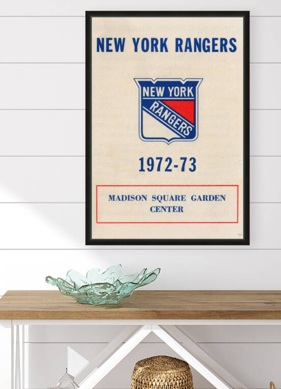 1972 New York Rangers Art by Row One Brand