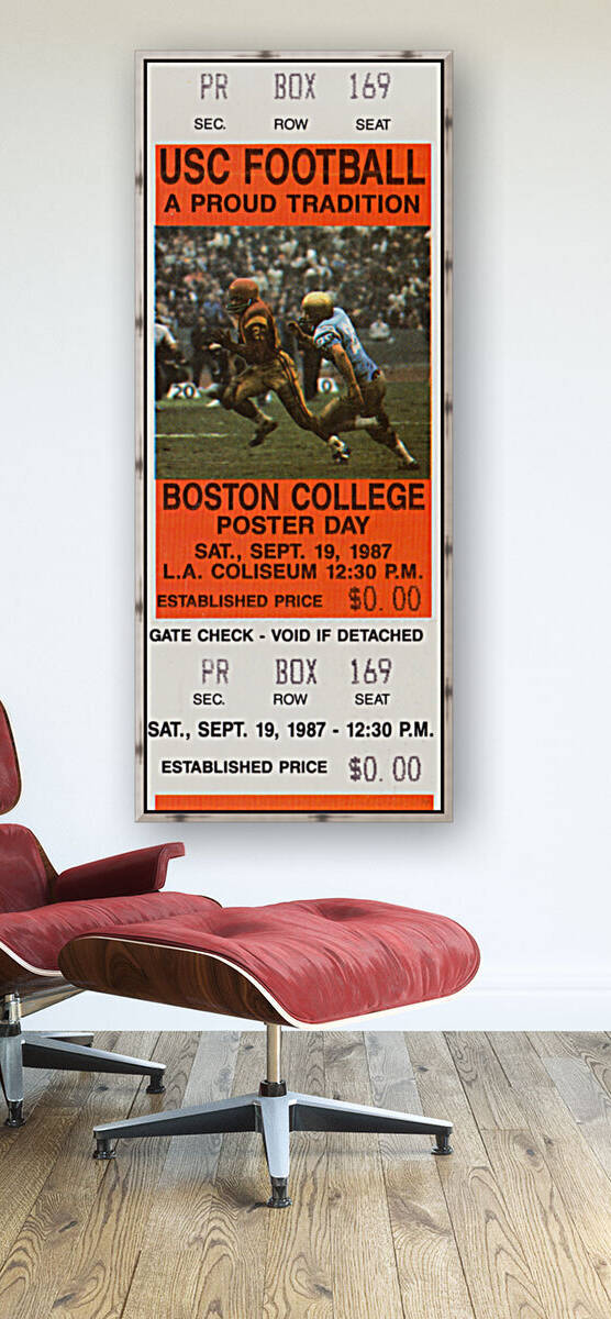 1987 USC Trojans vs. Boston College Eagles by Row One Brand