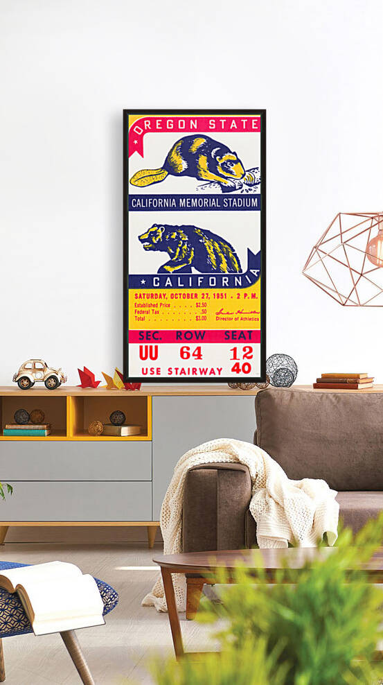 1951 Oregon State Beavers vs. Cal Bears by Row One Brand