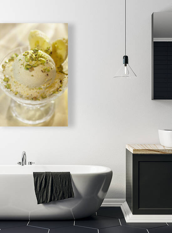 Vanilla Ice cream with Piztachio and Banana by Iris H Richardson