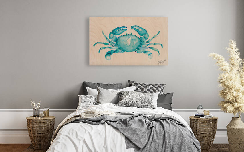 Teal Crab by Cheryl Zapata