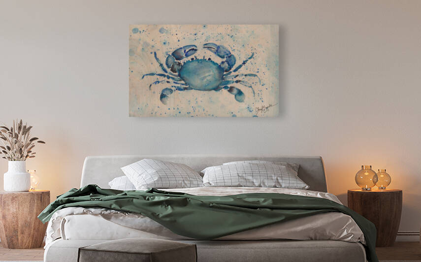 Blue Speckle Crab by Cheryl Zapata