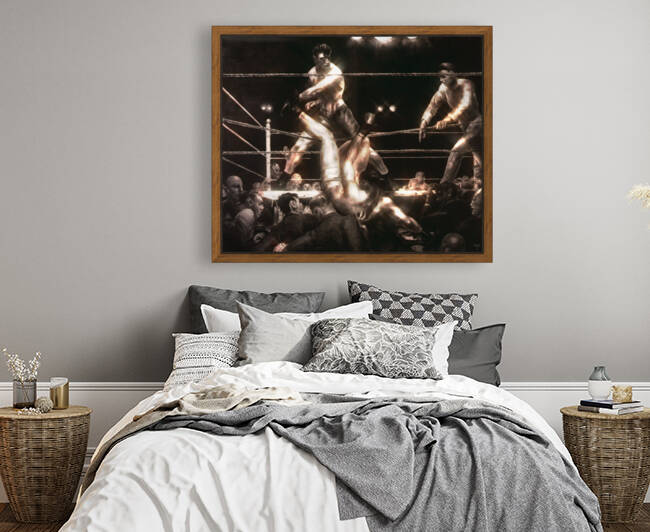 1923 Dempsey Firpo Boxing Match Art by George Wesley Bellows by Row One Brand