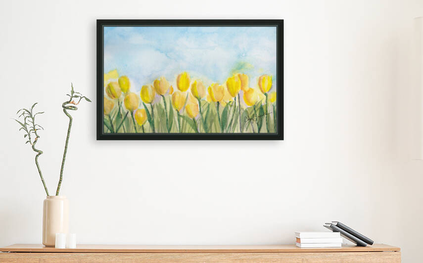 Yellow Tulip Field by Cheryl Zapata