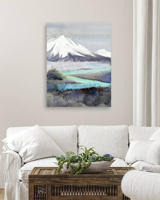 Turquoise mountain river by Eugenia Gorbacheva