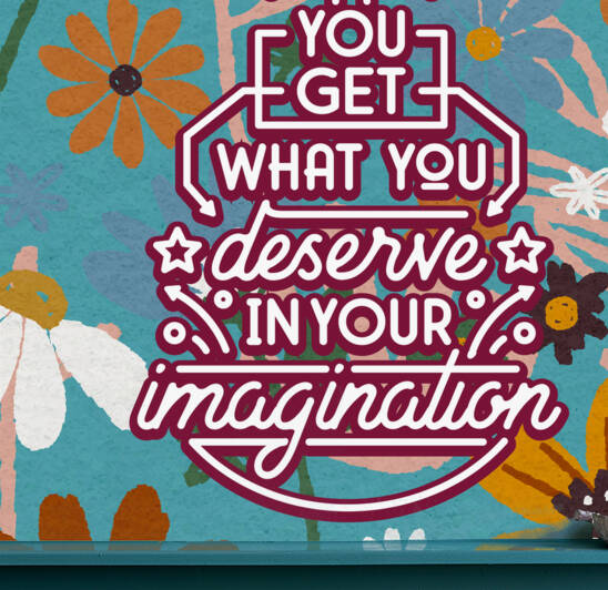 You get what you deserve in your imagination   24x24   Hotel by Ava Stochinsky